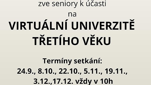 Virtuální Univerzita třetího věku.