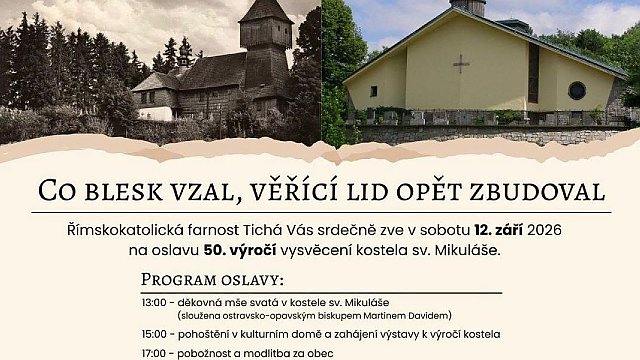 Oslava 50. výročí vysvěcení kostela v Tiché